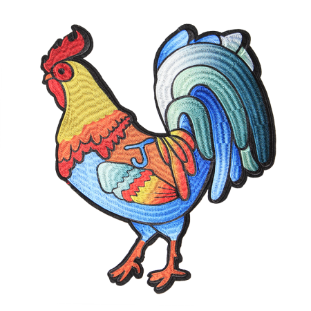 Custom Rooster Embroidered Patches Design Online