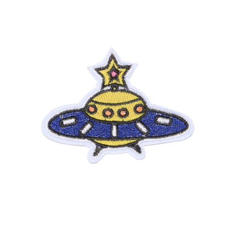 Flying Saucer Embroidered Badges