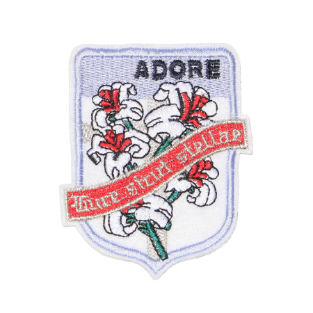 Adore Flower Embroidered Badges
