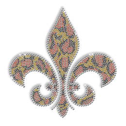 Colorful Rhinestone Fleur De Lis Iron ons