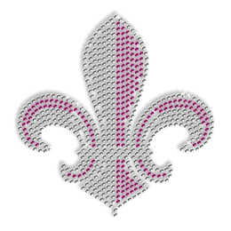 Colorful Rhinestone Fleur De Lis Design