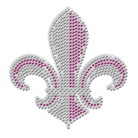 Colorful Rhinestone Fleur De Lis Design