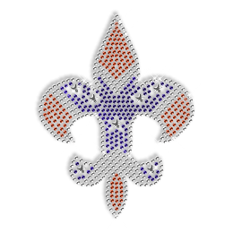 Crystal and Blue  Fleur De Lis Iron ons