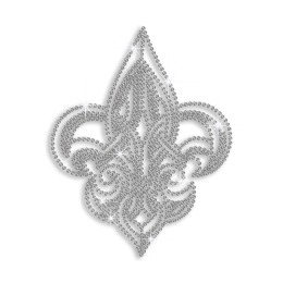 Shining Fleur de Lis Hot-fix Rhinestone Transfer for Clothes