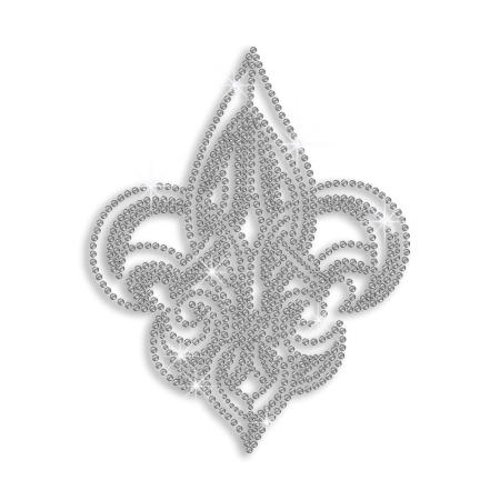 Shining Fleur de Lis Hot-fix Rhinestone Transfer for Clothes