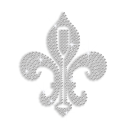 Crystal Fleur De Lis Iron-on Rhinestone Transfer