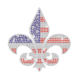 Shining Iron on America Iris Rhinestone Pattern