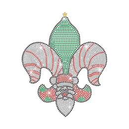 Creative Christmas-Style Fleur De Lis Iron on Rhinestone Transfer