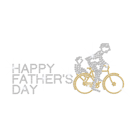 Wholesale Bling Happy Father's Day Iron on Rhinestone Transfer Motif ...