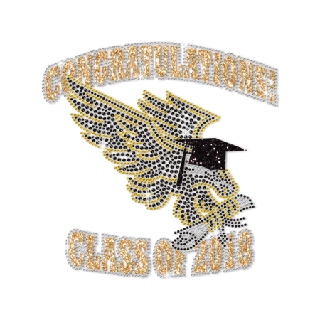 Embrace Graduation like Eagle Crystal Decal