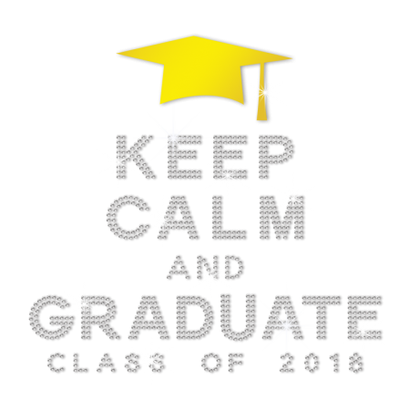 Sale Keep Calm And Graduate Diamante Transfer