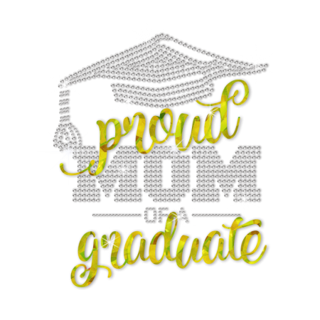Stock Proud Graduate Mom Crystal Decal