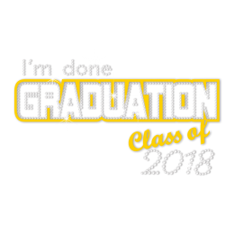 Sale I Am Done Graduation Nailhead Motif