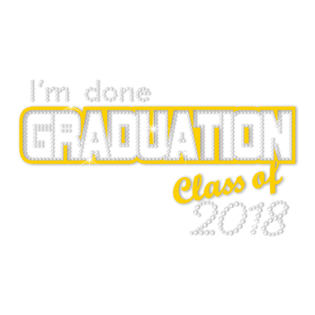 Sale I Am Done Graduation Nailhead Motif