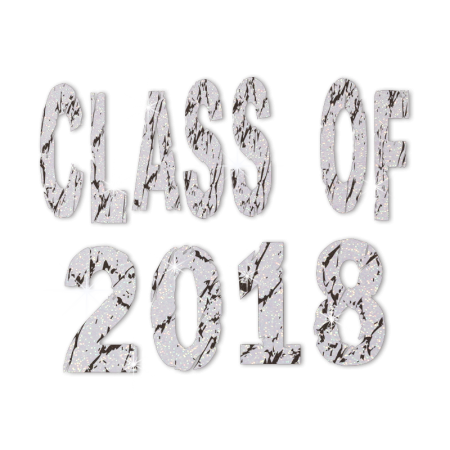 Glitter Letter Class of 2018 Vinyl Transfer