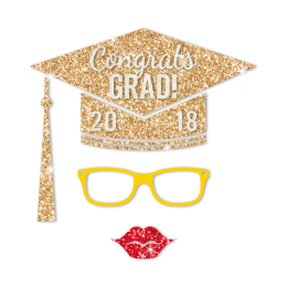 Stock Congrats Grad Diamante Motif