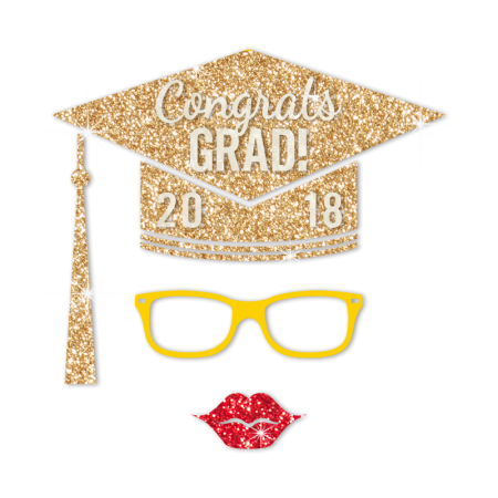 Stock Congrats Grad Diamante Motif