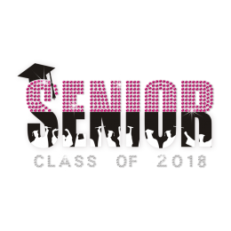 Stock Senior Graduates Hot-fix Rhinestone Design