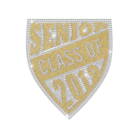 Sale Golden Senior Class Diamante Badge