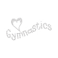 Gymnastics and Heart Rhinestone Transfer Iron ons