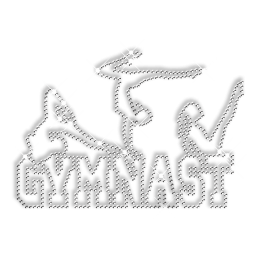 Rhinestone Pure Crystal Gymnastics Girls Iron on Transfer Design for Shirts