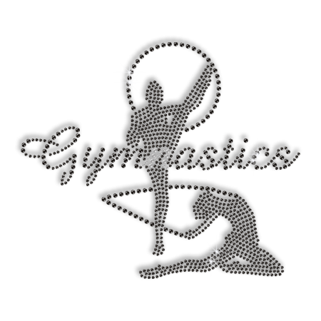 Gorgeous Gymnastics Girl Iron Strass Motif for Shirts