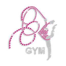 Beautiful Gymnastics Movement Iron-on Rhinestone Transfer