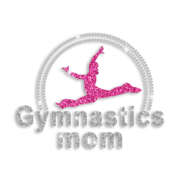 Cool Gymnastics Mom Iron-on Glitter Rhinestone Transfer