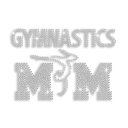 Crystal Gymnastics Mom Iron-on Rhinestone Transfer