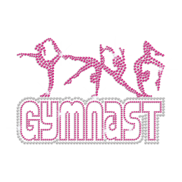 Bling GYM Girls Hotfix Rhinestone Transfer 