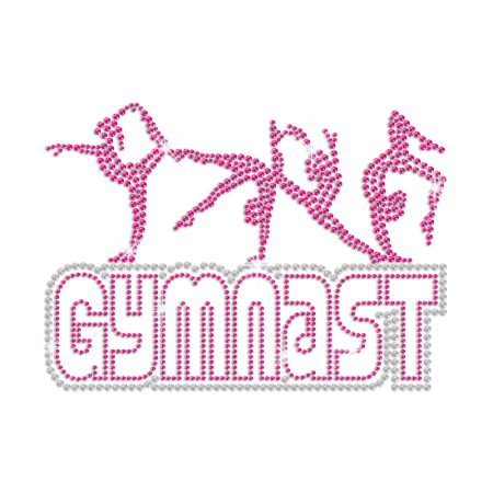 Bling GYM Girls Hotfix Rhinestone Transfer 