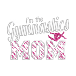 Crystal Gymnastics Mom Hotfix Glitter Rhinestone Transfer