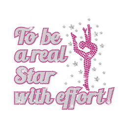 ISS To Be A Real Star with Efforts Rhinestud Pattern