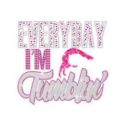 ISS Everyday I Am Tumbling Rhinestud Motif