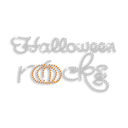 Bling Halloween Rocks Iron-on Rhinestone Transfer