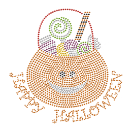 Cute Rhinestone Pumpkin Iron on Pattern