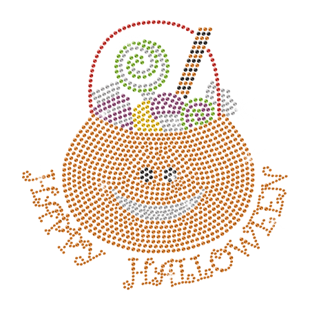 Cute Rhinestone Pumpkin Iron on Pattern