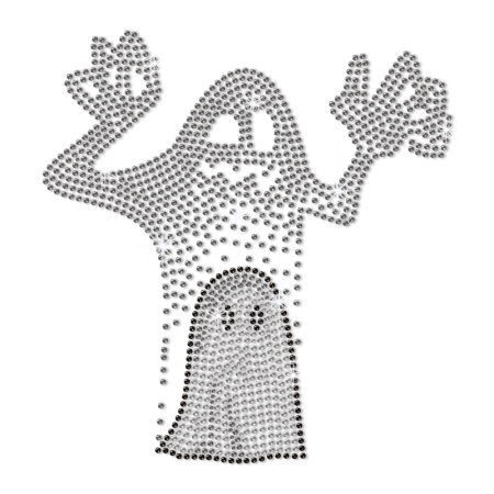 Crystal Ghost Rhinestone Hot-fix Pattern