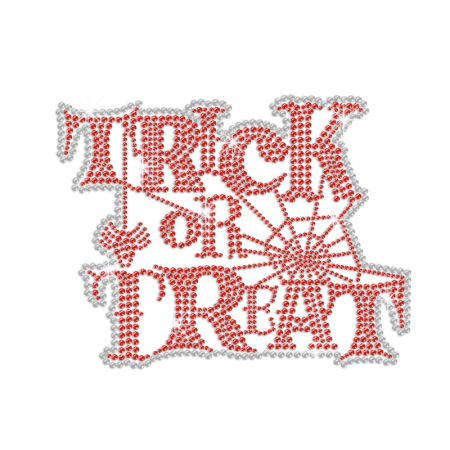 Bling Trick Or Treat Iron on Rhinestone Transfer Motif