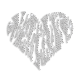 Crystal Heart Iron-on Rhinestone Transfer