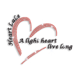 A Light Heart Lives Long Iron on Glitter Rhinestone Transfer