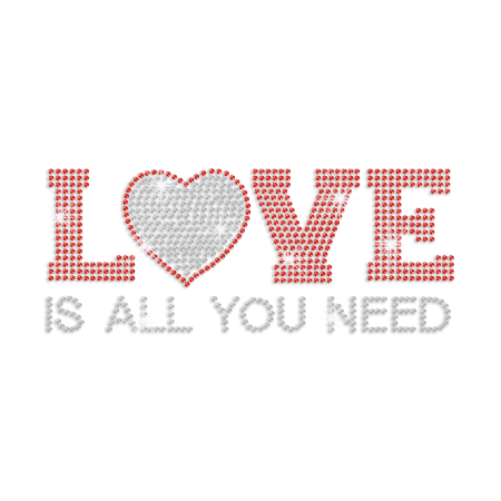 A Love Heart Is All You Need Iron-on Rhinestone Transfer
