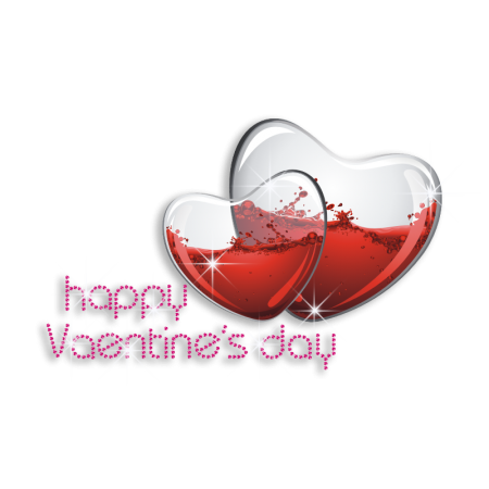 Heart Shaped Valentine's Day Crystal Ball Heat Transfer Combo