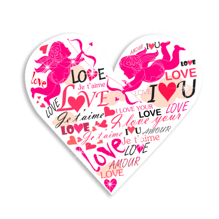 Romantic I Love You & Cupid & Heart Heat Transfer