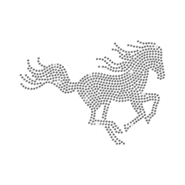 Iron on Running Horse Rhinestone Pattern