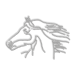 Custom Rhinestone Horse Iron on Transfer