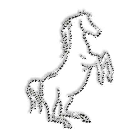 Hotfix Rhinestone Horse Motif Design