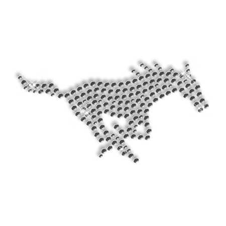 Running Horse Image Rhinestone Design Iron on