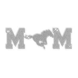 Bling Custom Horse Mom Iron on Crystal Design