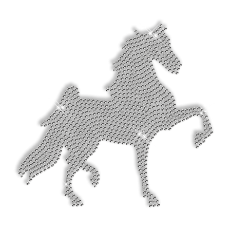 Crystal Horse Design Iron on for T Shirt